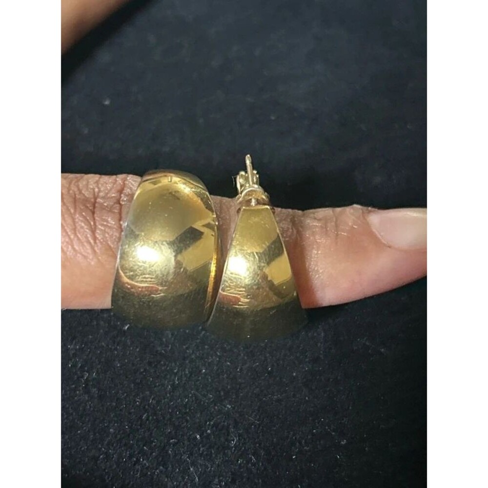 Monet Gold-Tone Wide Hoop Earrings